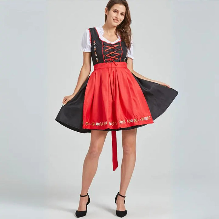 Oktoberfest Dirndl Dress – Traditional Elegant Design with Embroidery – Perfect for Beer Festivals