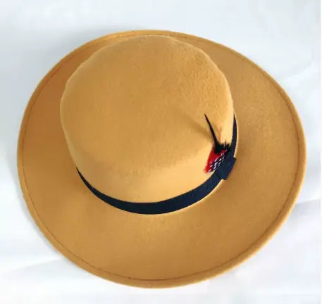 MunaWear - Oktoberfest - Oktoberfest Fedora Hat for Women – Stylish Short Felt Design with Feather – Perfect for Beer Festivals - 