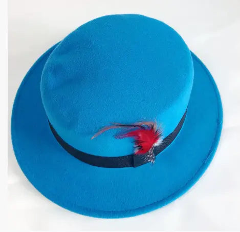 MunaWear - Oktoberfest - Oktoberfest Fedora Hat for Women – Stylish Short Felt Design with Feather – Perfect for Beer Festivals - 