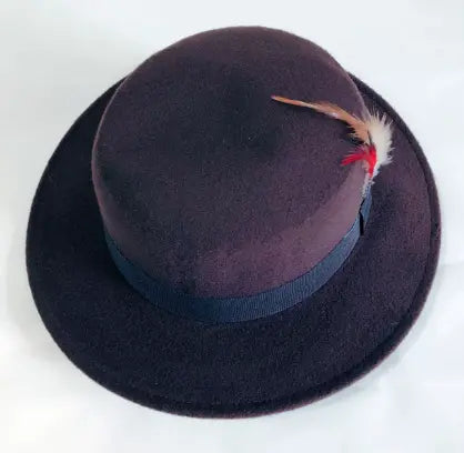 MunaWear - Oktoberfest - Oktoberfest Fedora Hat for Women – Stylish Short Felt Design with Feather – Perfect for Beer Festivals - 