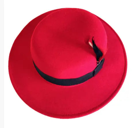 MunaWear - Oktoberfest - Oktoberfest Fedora Hat for Women – Stylish Short Felt Design with Feather – Perfect for Beer Festivals - 