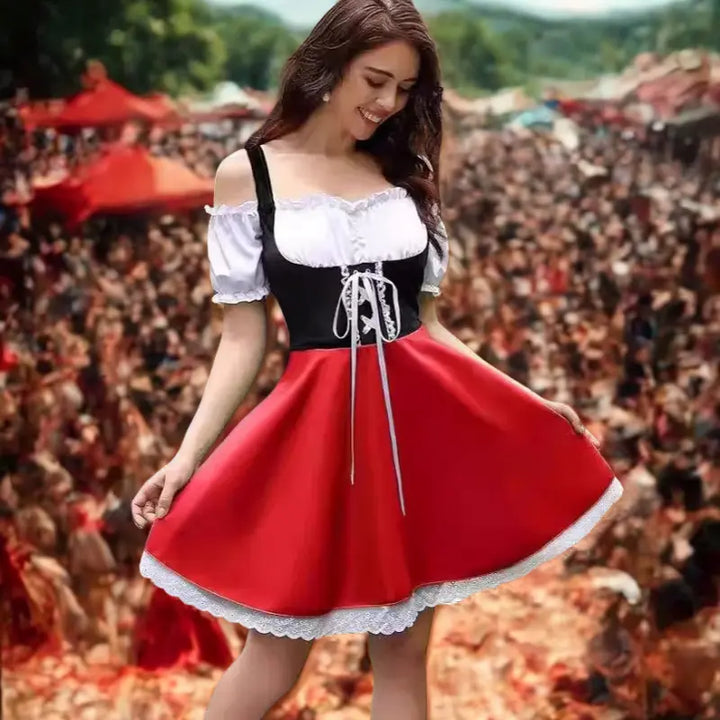Prost Princess - Oktoberfest Dirndl Dress – Elegant Women's Traditional Costume in Eye-Catching Colors – Perfect for Beer Festivals