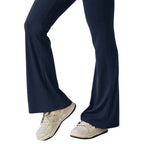 Adeline – Flared Black Jumpsuit for Women with Deep V-Back for Yoga and Fitness