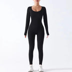 Aurelia – Breathable Long Sleeve Sport Jumpsuit for Yoga and Pilates with Stretch Fit