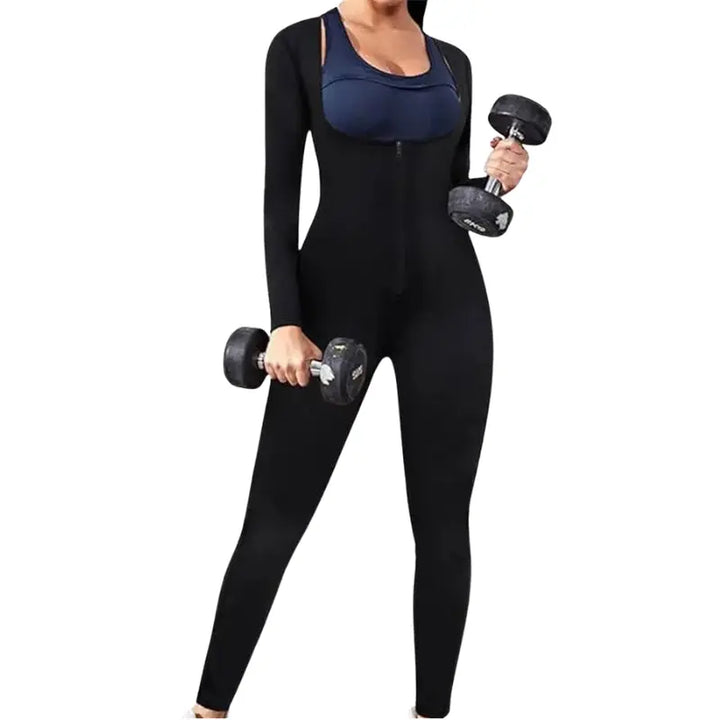 Azura – Sauna Fullbody Jumpsuit with Zipper for Enhanced Sweat & Fat Burning During Workouts