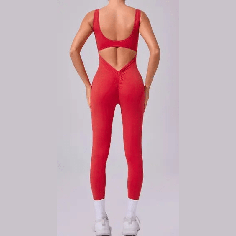 MunaWear One-Pieces Isla - Stylish Open-Back Jumpsuit Ideal for Yoga and Fitness Enthusiasts