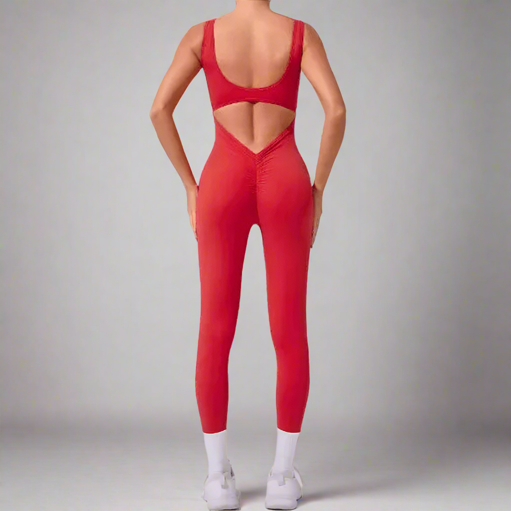 MunaWear One-Pieces Isla - Stylish Open-Back Jumpsuit Ideal for Yoga and Fitness Enthusiasts