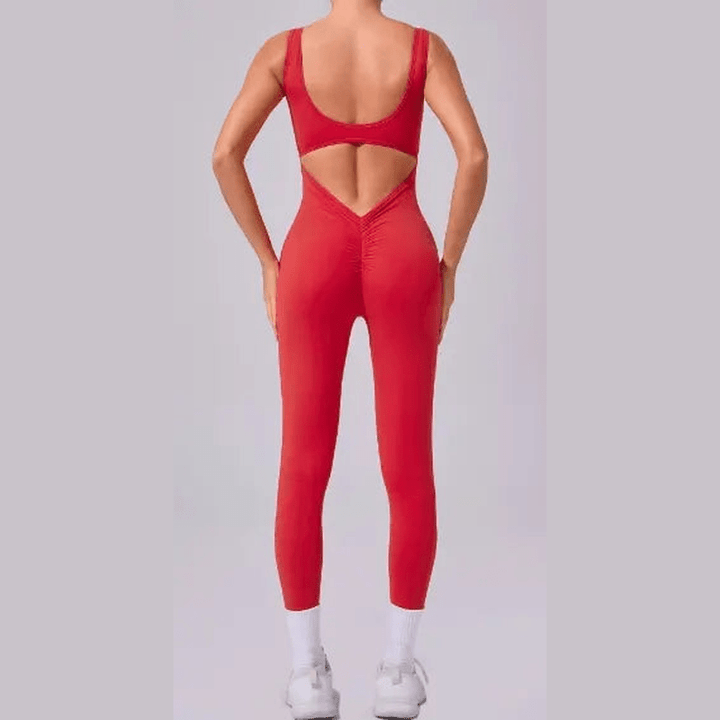 MunaWear One-Pieces Isla - Stylish Open-Back Jumpsuit Ideal for Yoga and Fitness Enthusiasts