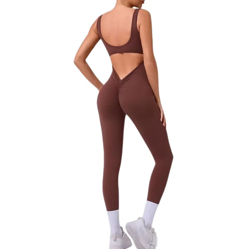 MunaWear - One-Pieces - Isla - Stylish Open-Back Jumpsuit Ideal for Yoga and Fitness Enthusiasts - 