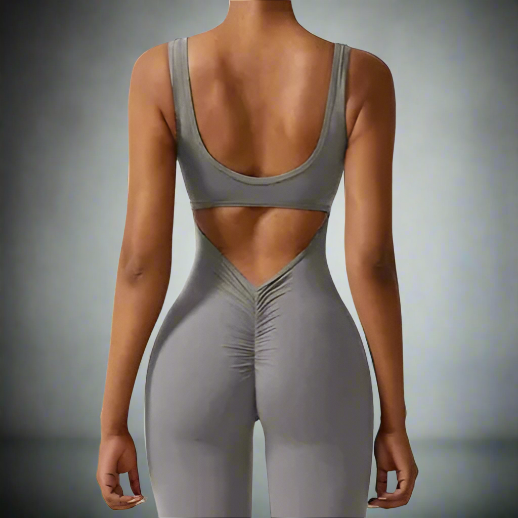 MunaWear One-Pieces Isla - Stylish Open-Back Jumpsuit Ideal for Yoga and Fitness Enthusiasts