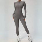 MunaWear - One-Pieces - Leilani - Black Slim-Fit Jumpsuit for Women with Superstretch Comfort and Soft Fleece Lining - 