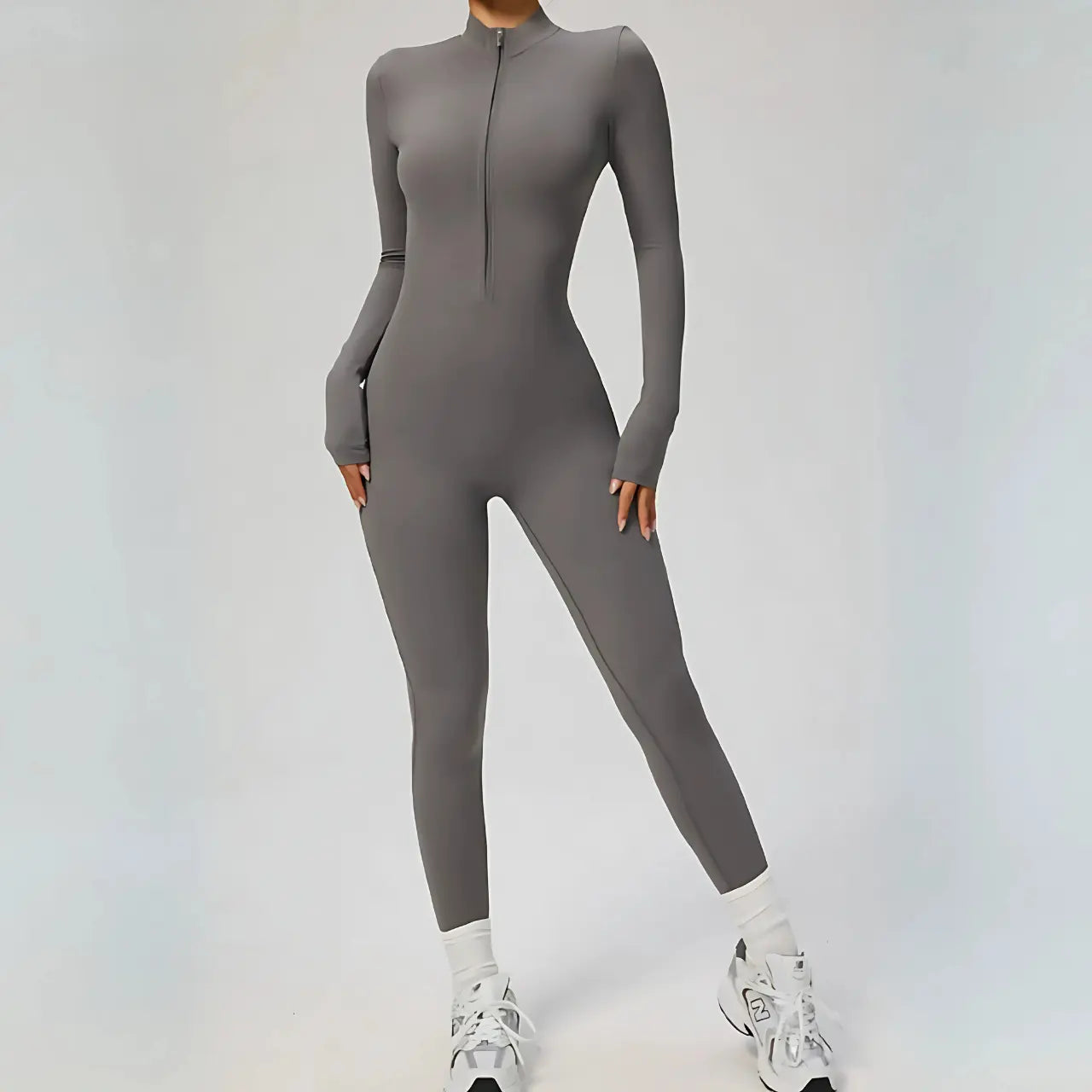 MunaWear - One-Pieces - Leilani - Black Slim-Fit Jumpsuit for Women with Superstretch Comfort and Soft Fleece Lining - 