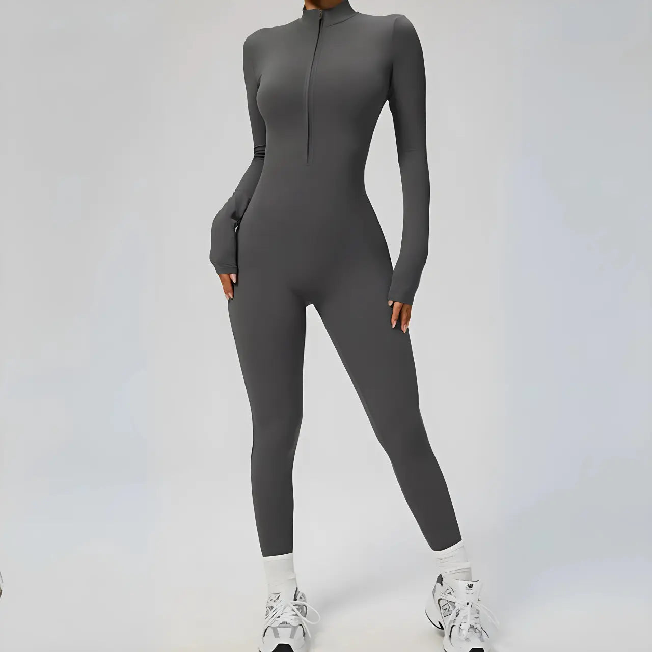 MunaWear - One-Pieces - Leilani - Black Slim-Fit Jumpsuit for Women with Superstretch Comfort and Soft Fleece Lining - 