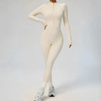 MunaWear - One-Pieces - Leilani - Black Slim-Fit Jumpsuit for Women with Superstretch Comfort and Soft Fleece Lining - 