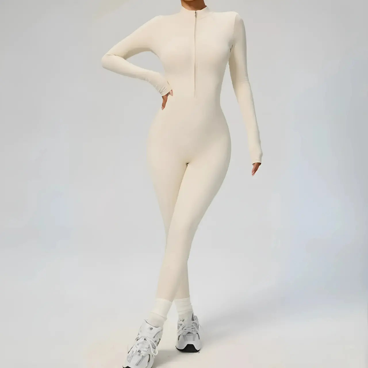 MunaWear - One-Pieces - Leilani - Black Slim-Fit Jumpsuit for Women with Superstretch Comfort and Soft Fleece Lining - 