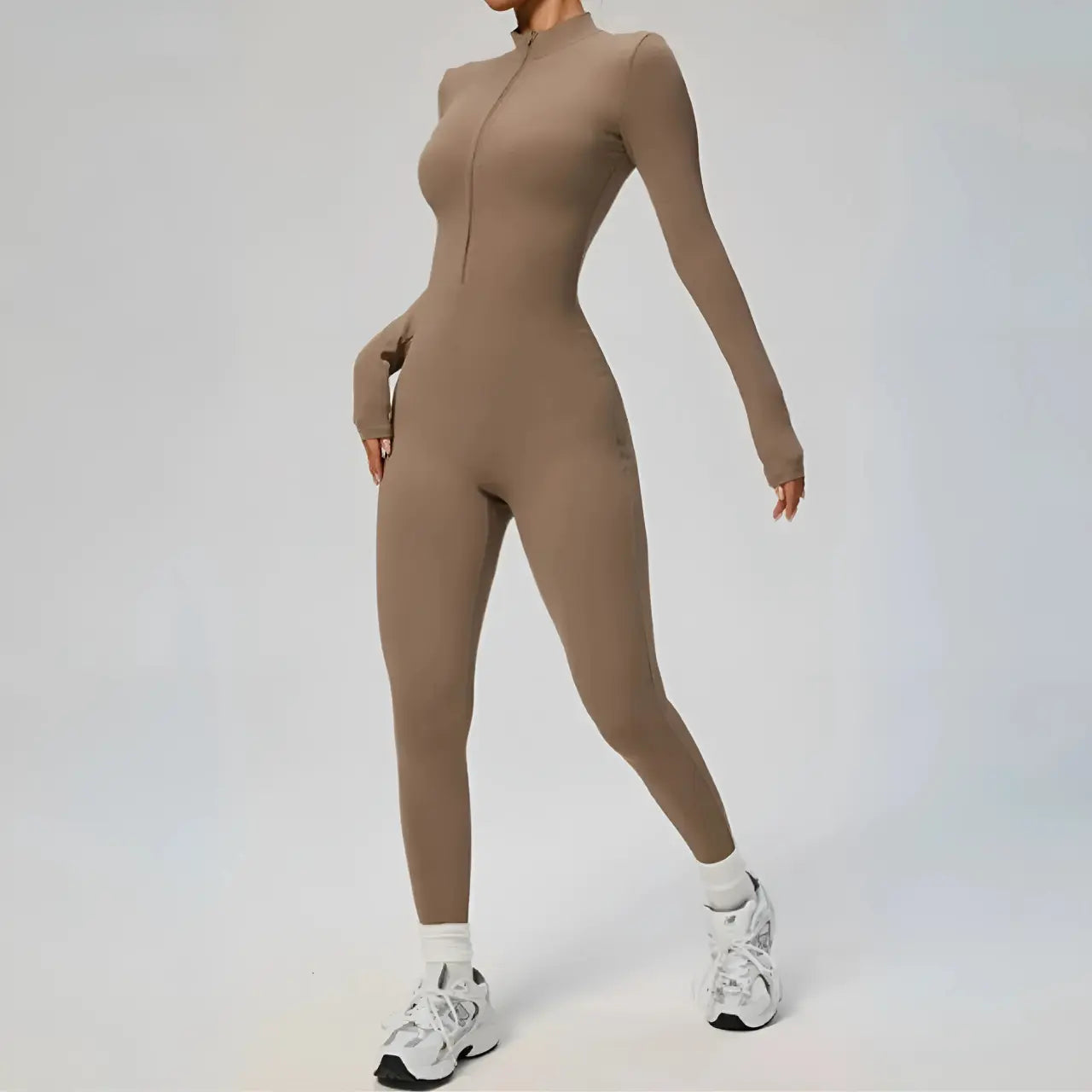 MunaWear - One-Pieces - Leilani - Black Slim-Fit Jumpsuit for Women with Superstretch Comfort and Soft Fleece Lining - 