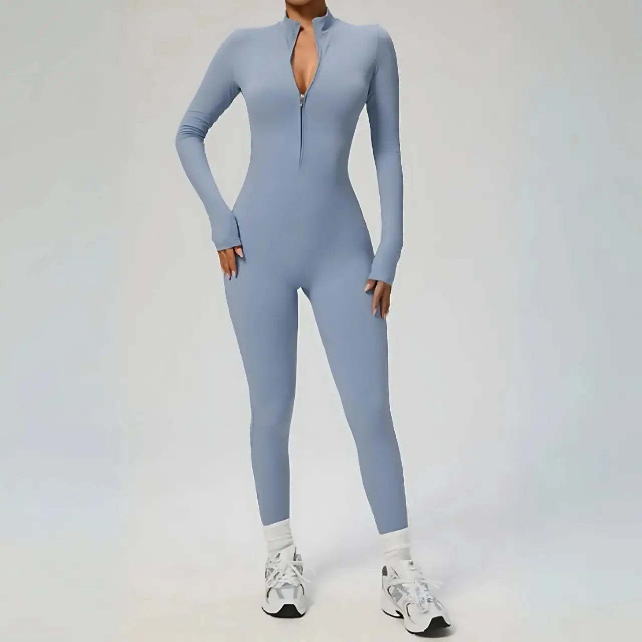 MunaWear - One-Pieces - Leilani - Black Slim-Fit Jumpsuit for Women with Superstretch Comfort and Soft Fleece Lining - 