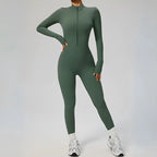 MunaWear - One-Pieces - Leilani - Black Slim-Fit Jumpsuit for Women with Superstretch Comfort and Soft Fleece Lining - 