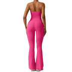 Maya – Elegant Black Jumpsuit for Women with Halter Neck Design & Flared Legs