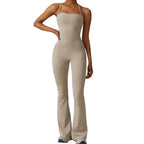 MunaWear - One-Pieces - Maya – Elegant Black Jumpsuit for Women with Halter Neck Design & Flared Legs - 