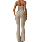 MunaWear - One-Pieces - Maya – Elegant Black Jumpsuit for Women with Halter Neck Design & Flared Legs - 