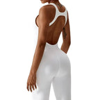 MunaWear - One-Pieces - Sierra - Chic Open-Rug Flared Jumpsuit for Effortless Athleisure Style - 