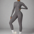 Solenne – Shaping Yoga & Pilates Jumpsuit with Front Zipper and Breathable Comfort