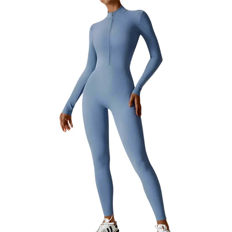 Solenne – Shaping Yoga & Pilates Jumpsuit with Front Zipper and Breathable Comfort