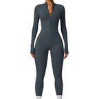 Solenne – Shaping Yoga & Pilates Jumpsuit with Front Zipper and Breathable Comfort