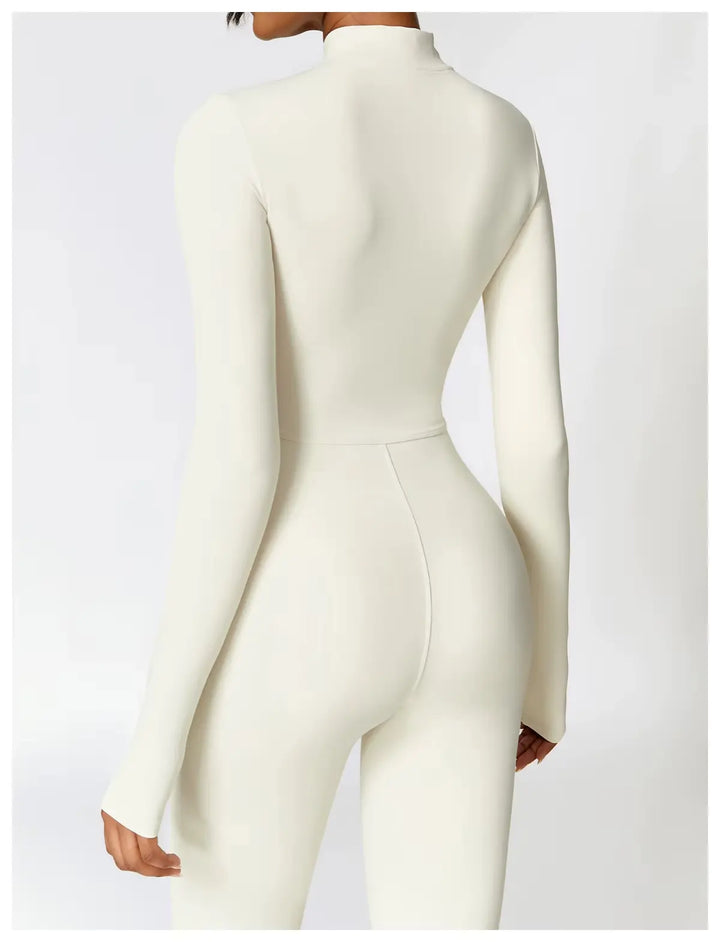 MunaWear  One-Pieces  Sophie - Black Slim-Fit Jumpsuit for Women with Superstretch Comfort and Soft Fleece Lining 