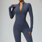 MunaWear - One-Pieces - Sophie - Black Slim-Fit Jumpsuit for Women with Superstretch Comfort and Soft Fleece Lining - 