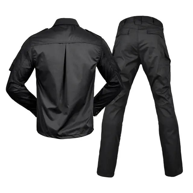 Drew – Versatile Outdoor Set for Men with Multi-Pockets & Comfortable Cotton Blend- Black