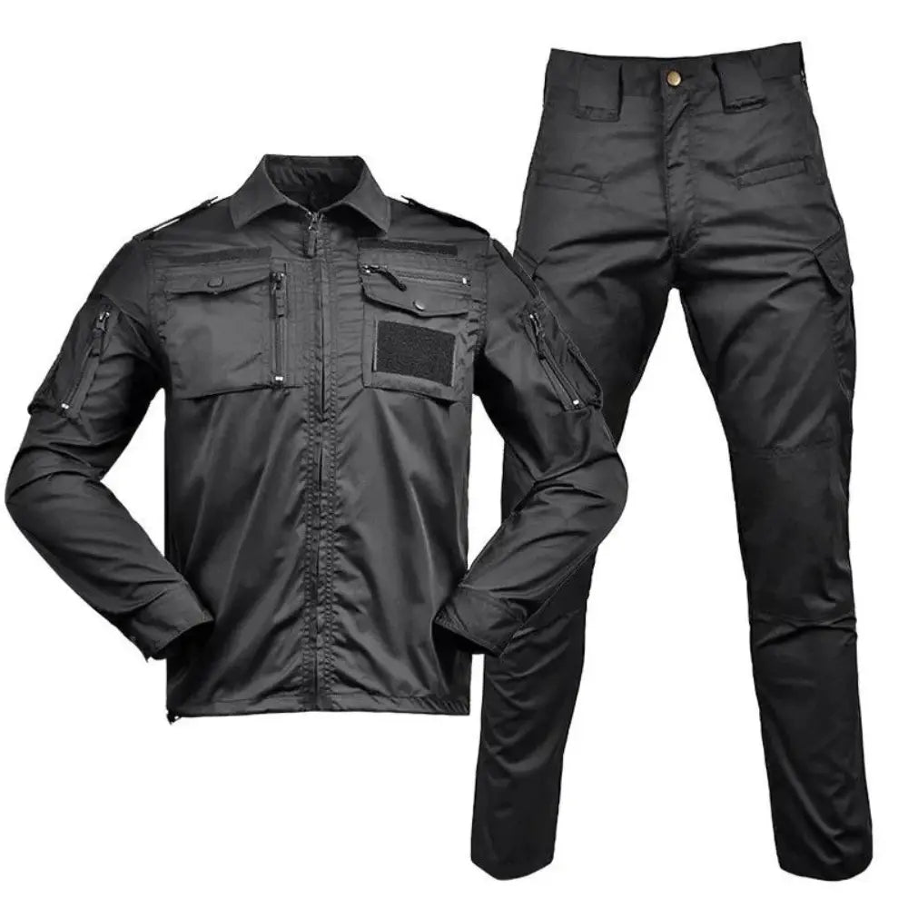Drew – Versatile Outdoor Set for Men with Multi-Pockets & Comfortable- Cotton Blend- Black
