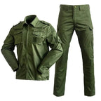 Drew – Versatile Outdoor Set for Men with Multi-Pockets & Comfortable Cotton Blend- Army Green