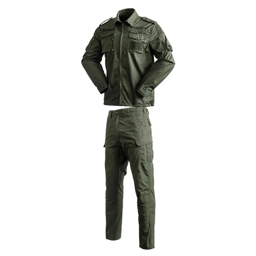 Drew – Versatile Outdoor Set for Men with Multi-Pockets & Comfortable Cotton Blend- Army Green