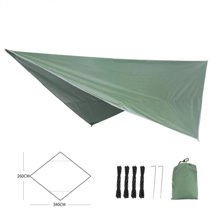 Ava – Ultralight Waterproof Tarp Tent, Versatile Camping Tarp Shelter & Hammock Rain Fly, Easy Setup, 340x260cm 1