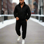 MunaWear - Outfits - Luke  – Stylish 3-Piece Men's Winter Outfit with Blazer, Pants & Vest for Fashionable Winter Style - 