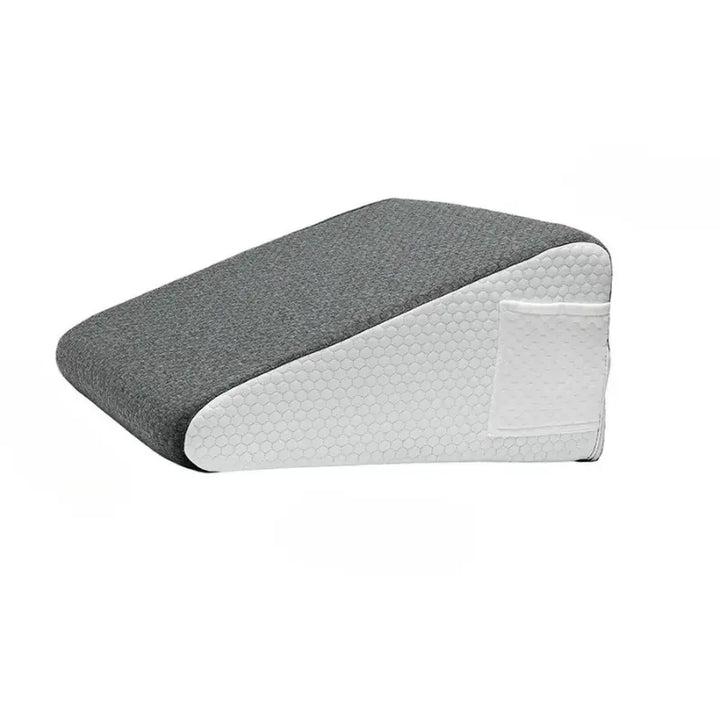 MunaWear - Pillows & Cushions - Sienna - Soft Memory Foam Bed Wedge Pillow for Elevation & Snoring Relief - Gray/White