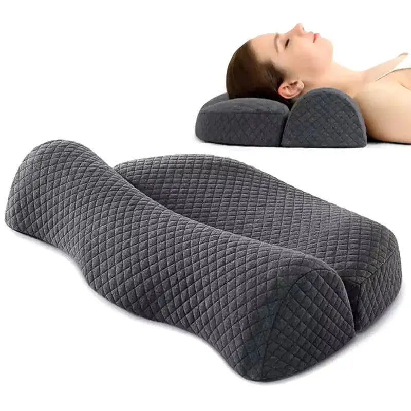MunaWear - Pillows & Cushions - Velouria – Ergonomic Memory Foam Contour Pillow for Side Sleepers - 