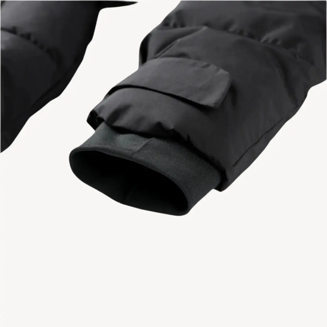 Water-Resistant Black Puffer Jacket for Women with Belted Design – Insulated Winter Coat 5