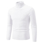 MunaWear - Hoodies & Sweatshirts - Ash – Men's Turtleneck Cashmere Sweater for Warmth & Style, Perfect Winter Essential - White