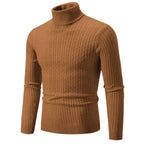 MunaWear - Hoodies & Sweatshirts - Ash – Men's Turtleneck Cashmere Sweater for Warmth & Style, Perfect Winter Essential - Brown