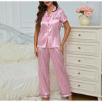 Liora - Stylish Women's Pyjama Set With Striped Shirt And Relaxed Trousers For Cozy Nights 0