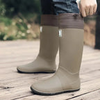 Caden - Fashionable High-Top Men's Rain Boots With Waterproof Design For Outdoor Adventures 5