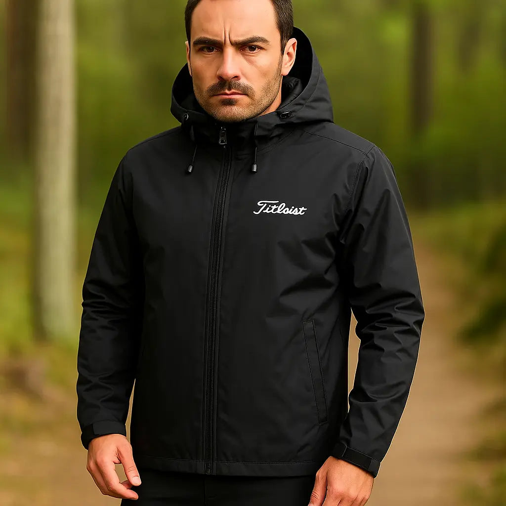 Moviq – Waterproof Unisex Rain Jacket With Modern Design For Everyday Use- Black