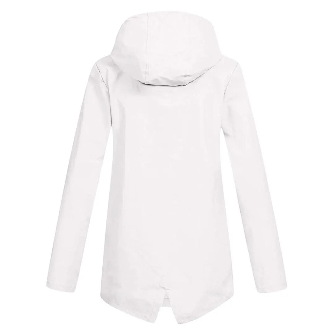 MunaWear - Coats - Francine – Stylish Women's Rain Jacket With Hood For All-Weather Protection - White