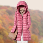 MunaWear - Jackets - Amarie – Cozy Women's Rain Jacket With Modern Hood For Stylish Winter Wear - Pink