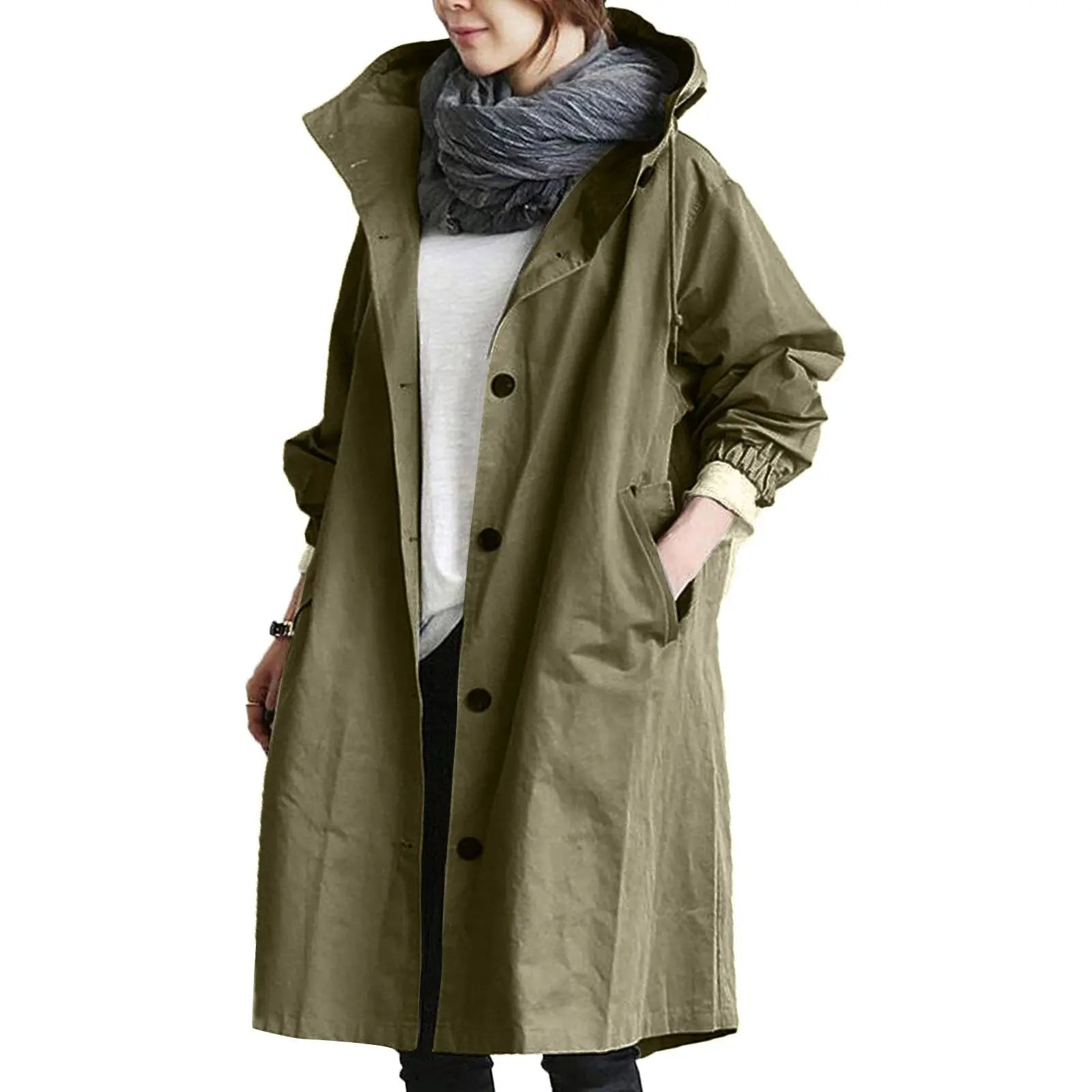 Liora – Stylish Women's Long Rain Jacket With Modern Design For Everyday Wear 0