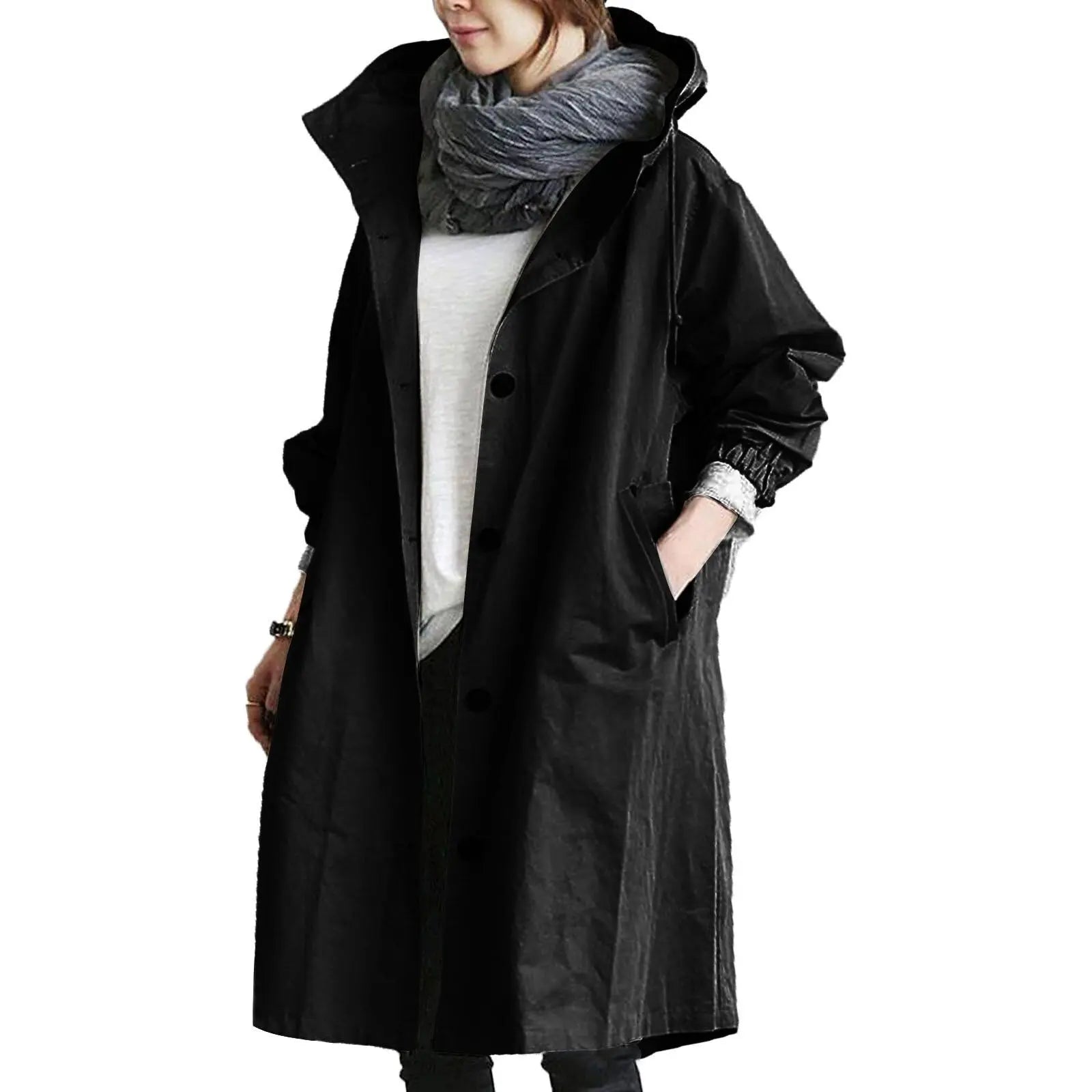 Liora – Stylish Women's Long Rain Jacket With Modern Design For Everyday Wear 1