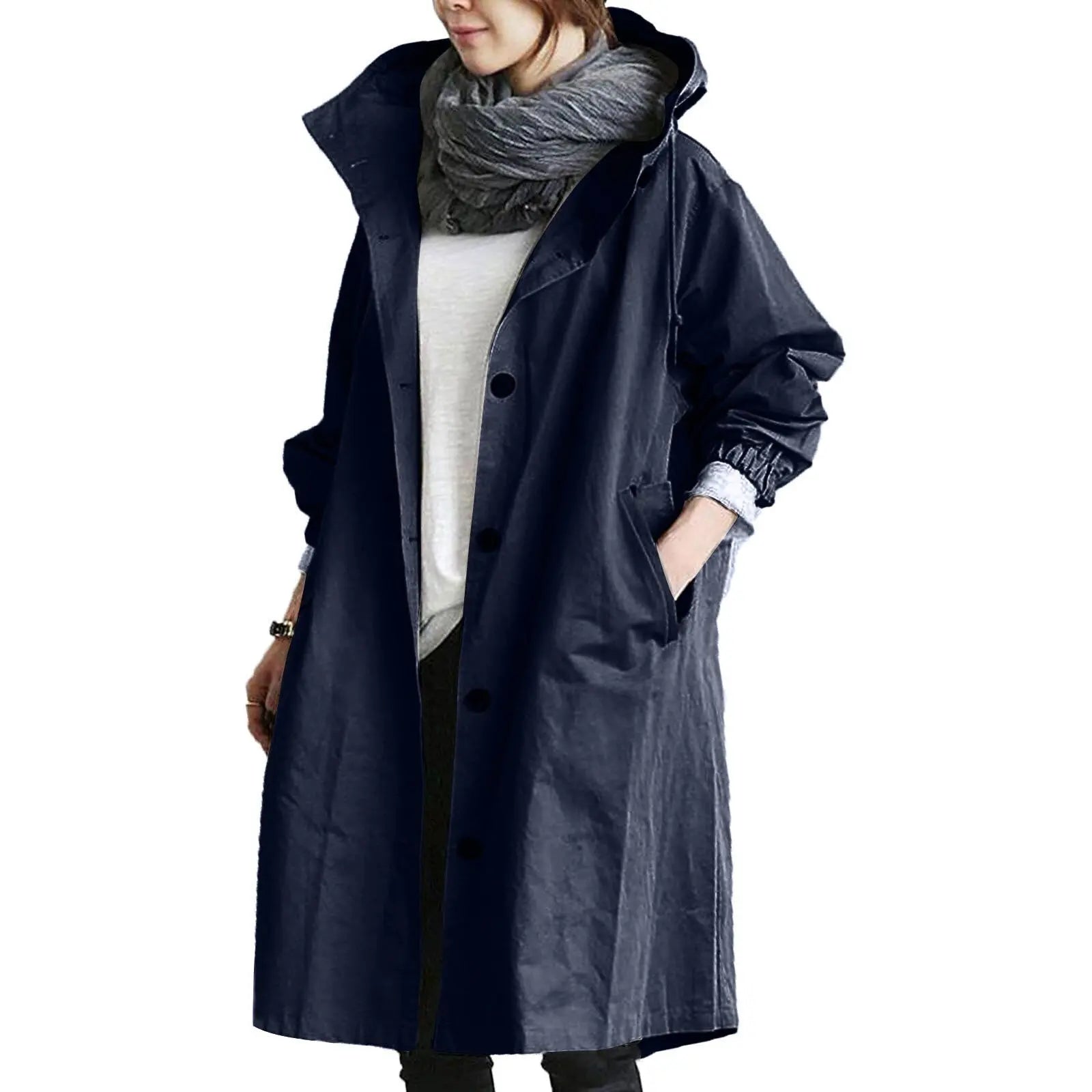 Liora – Stylish Women's Long Rain Jacket With Modern Design For Everyday Wear 2